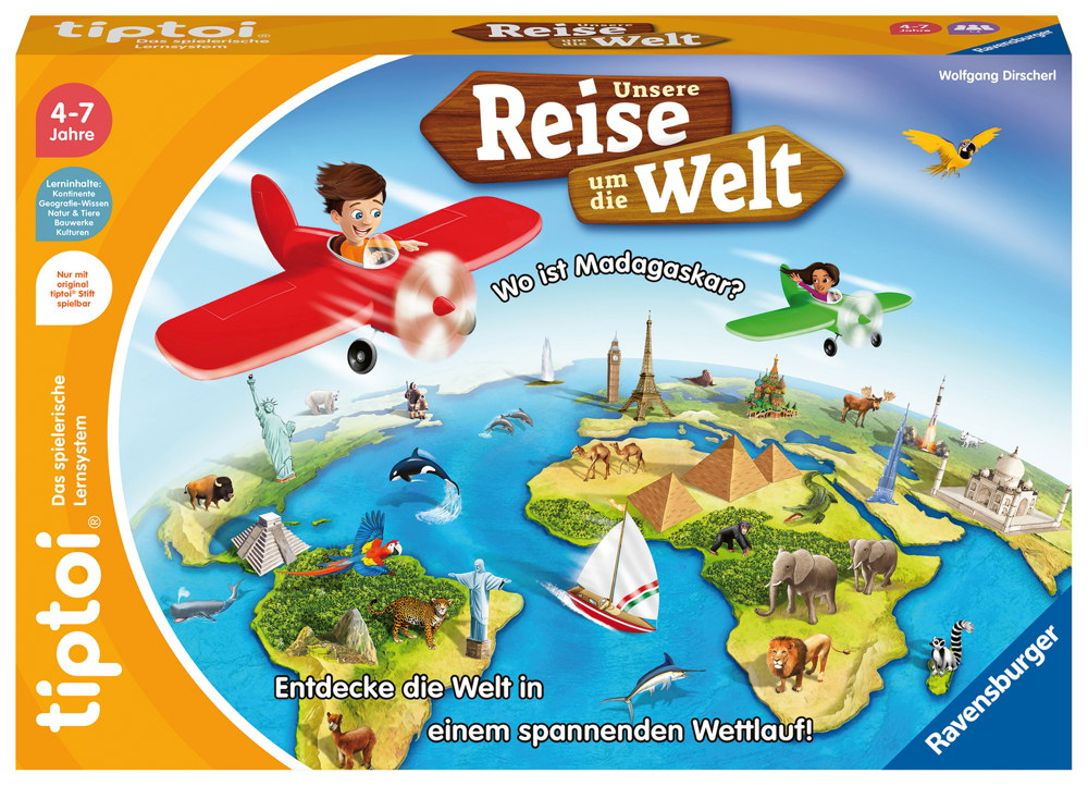 Ravensburger tiptoi Lernspiel Unsere Reise um die Welt 00117