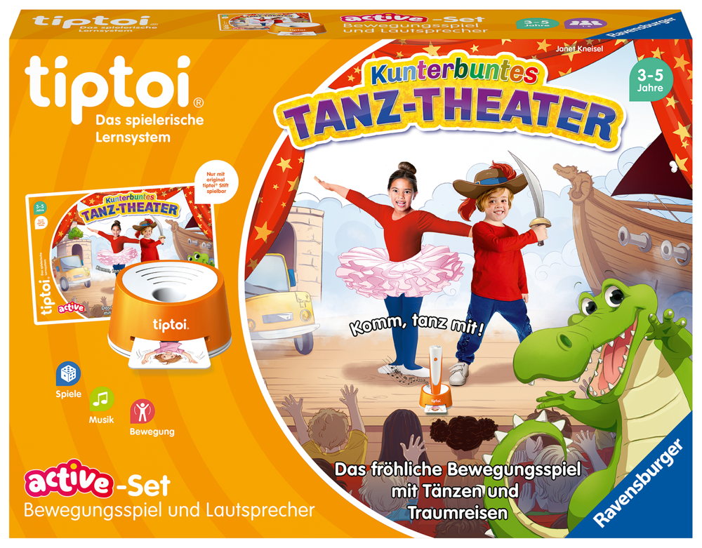 Ravensburger tiptoi Lernspiel active Set Kunterbuntes Tanz-Theater 00122