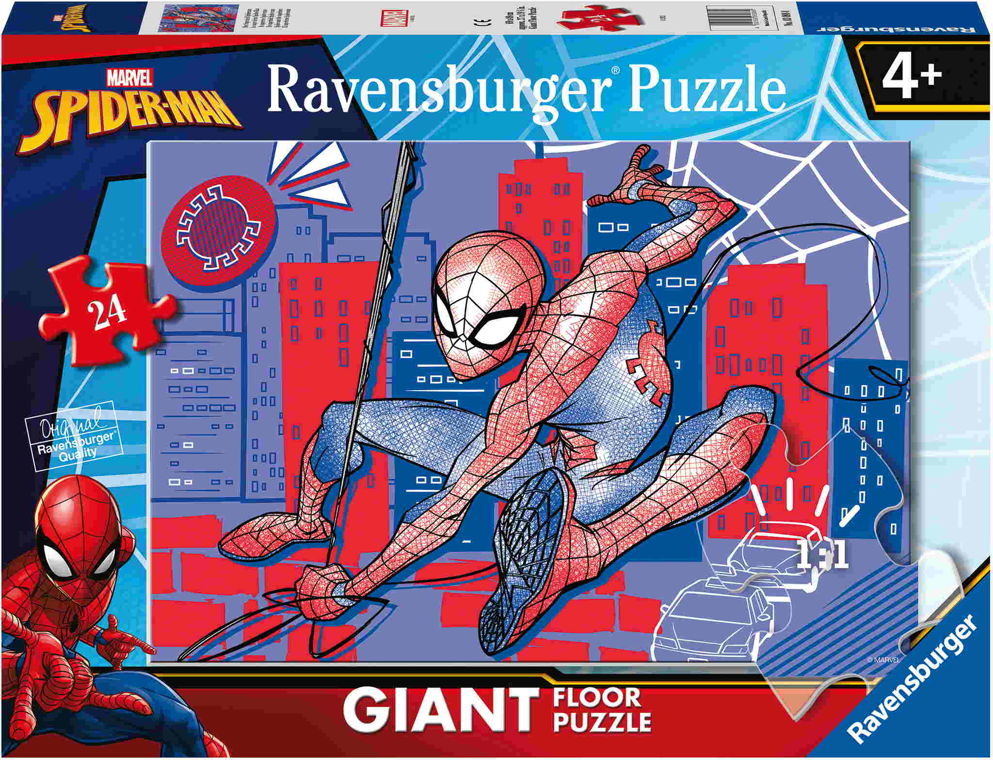 24 Teile Ravensburger Kinder Puzzle Giant Floor Puzzle Bodenpuzzle Der Superheld Spiderman 03088