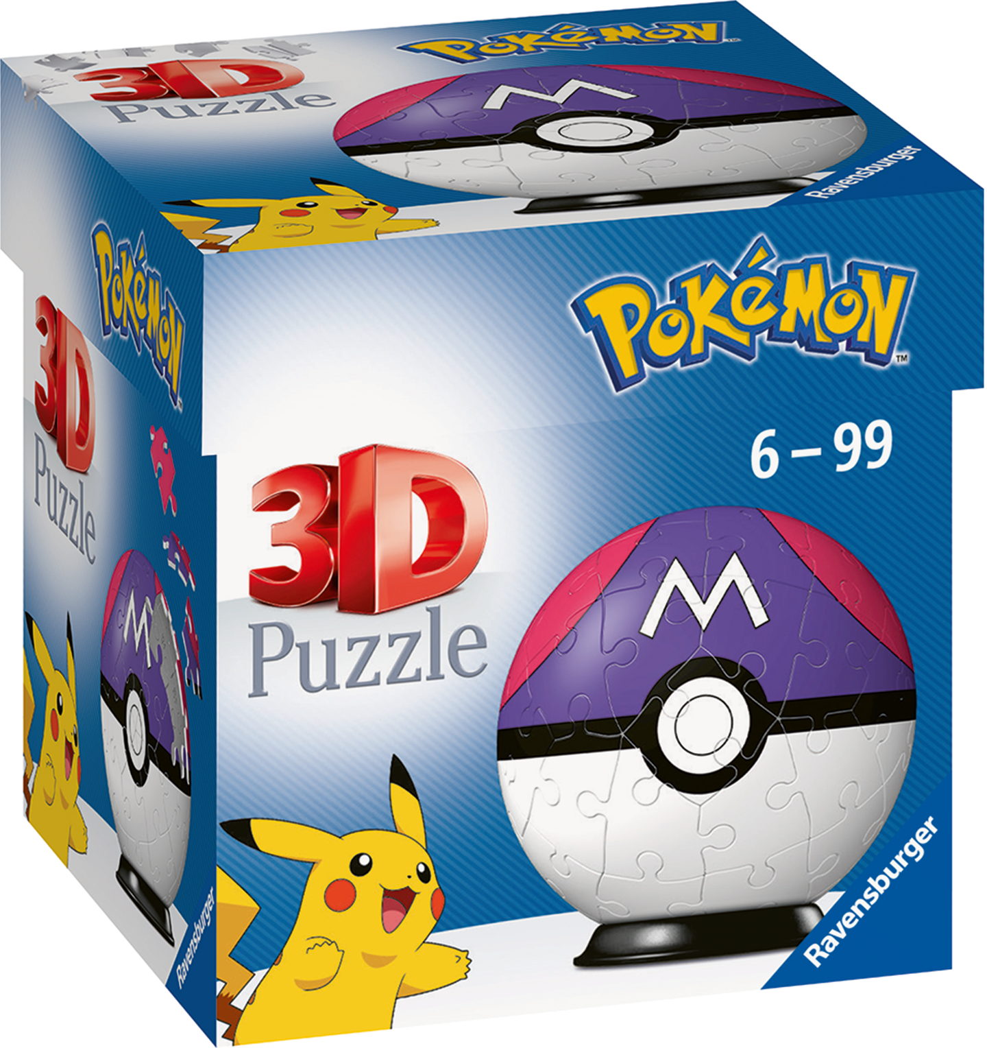 54 Teile Ravensburger 3D Puzzle Ball Pokémon Meisterball 11564