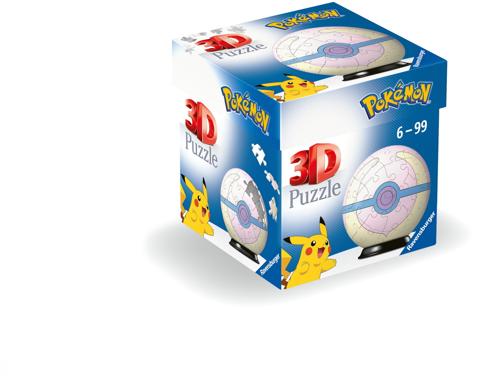 54 Teile Ravensburger 3D Puzzle Ball Pokémon Heilball 11582