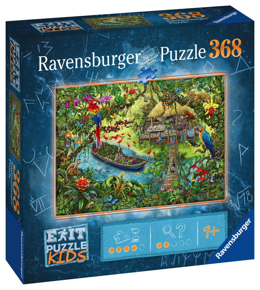 368 Teile Ravensburger Puzzle Exit Kids Die Dschungelexpedition 12924