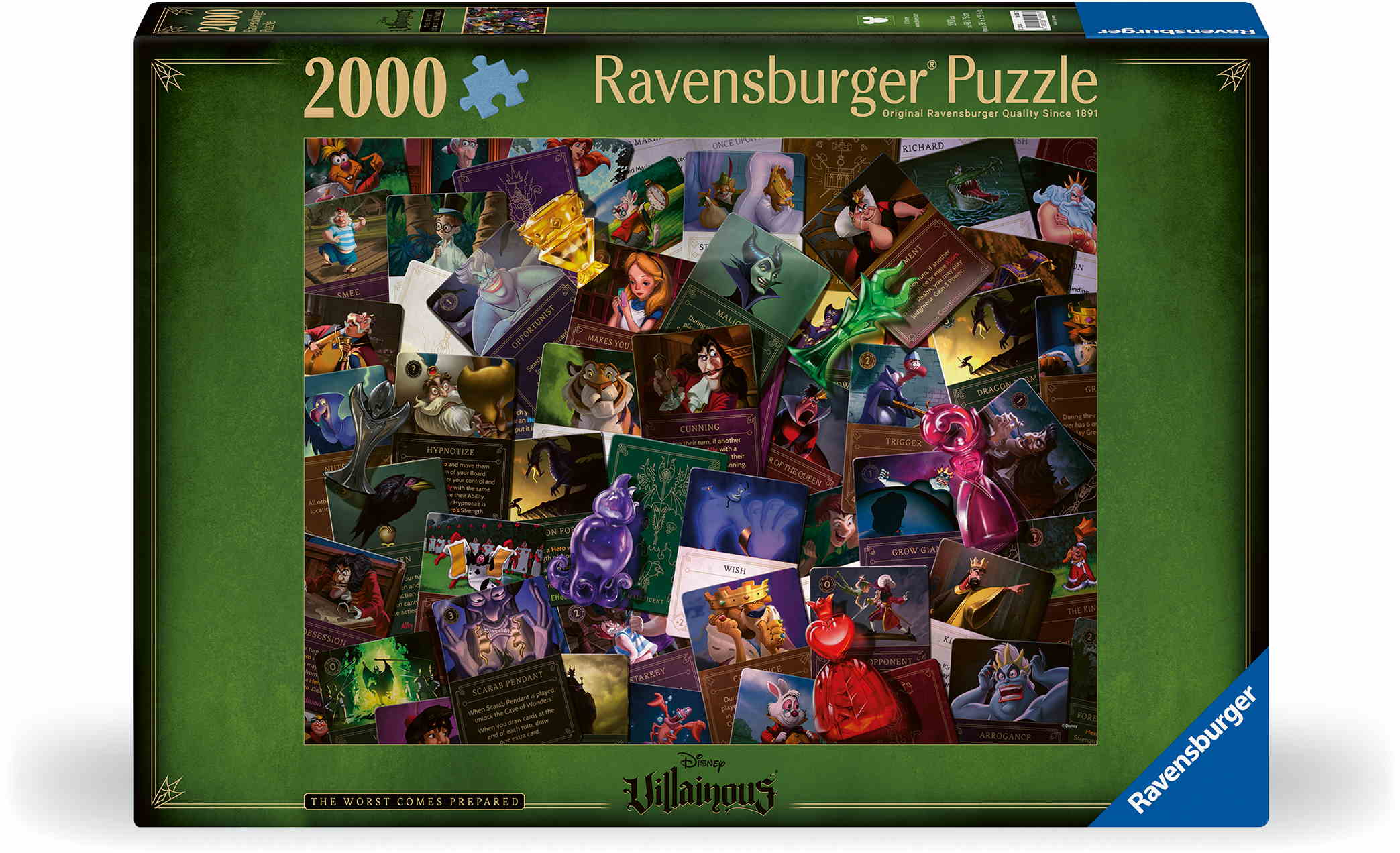 2000 Teile Ravensburger Puzzle Alle Bösewichte an einem Ort 16506