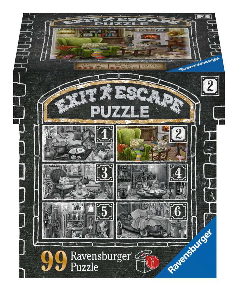 99 Teile Ravensburger Puzzle Exit Im Gutshaus Teil 2 Wohnzimmer 16878