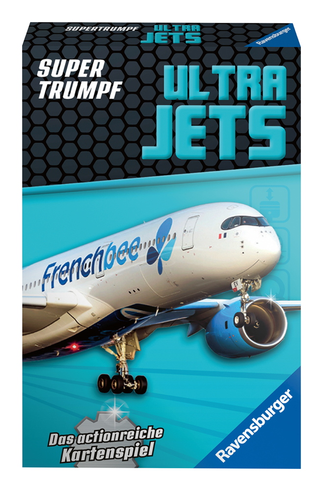 32 Blatt Ravensburger Kinder Kartenspiel Supertrumpf Ultra Jets 20691