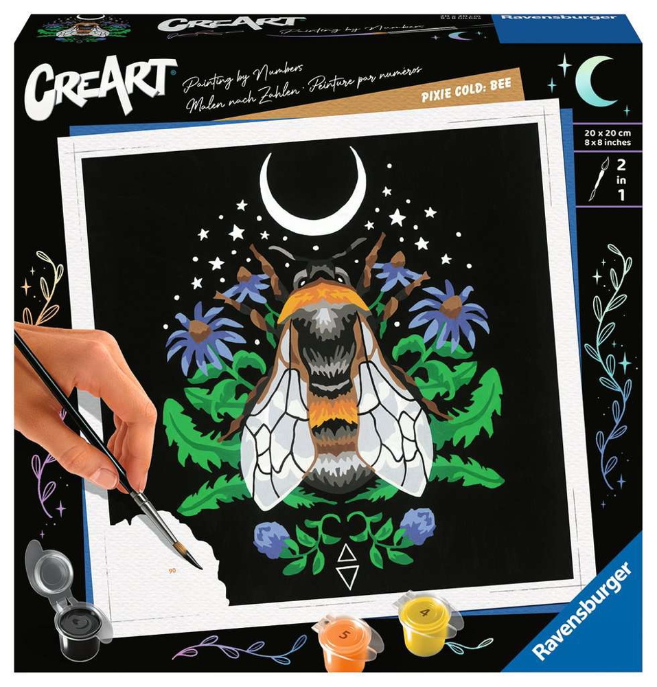 Ravensburger Malen nach Zahlen CREART Trend Serie Quadratisch Pixie Cold Bee Biene 23512