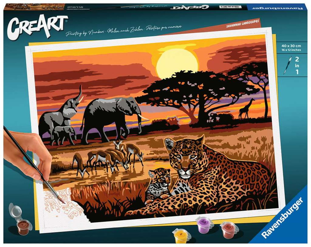 Ravensburger Malen nach Zahlen CREART Premium Serie B Savannah Landscapes 23548