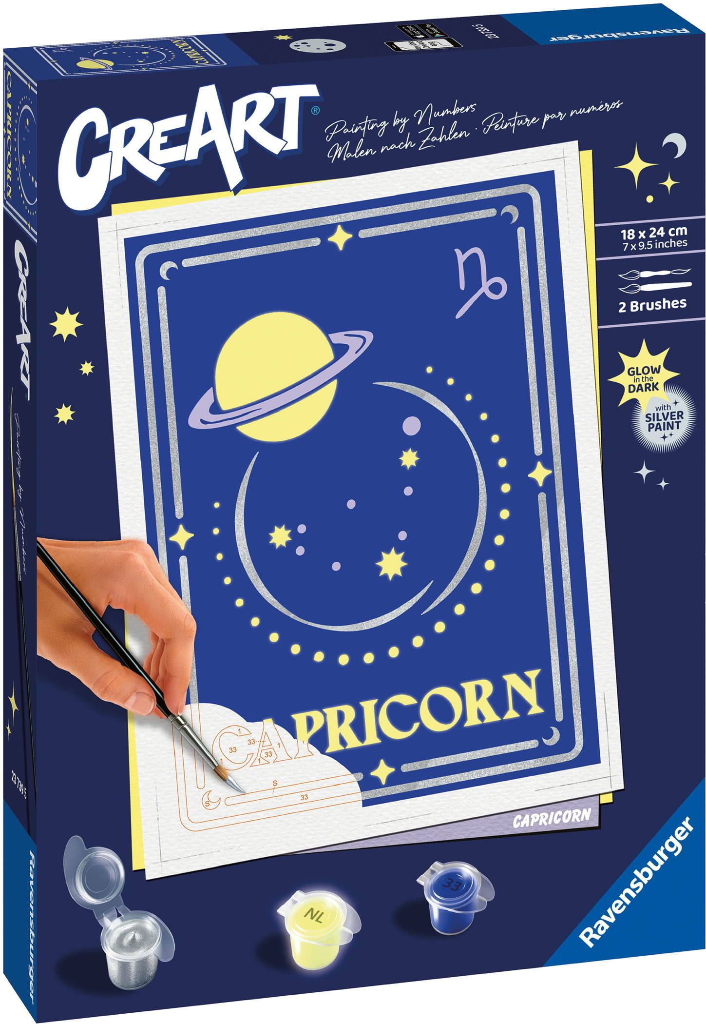 Ravensburger Malen nach Zahlen CREART Trend Serie D Sternzeichen (Zodiac Sign) Steinbock 23739