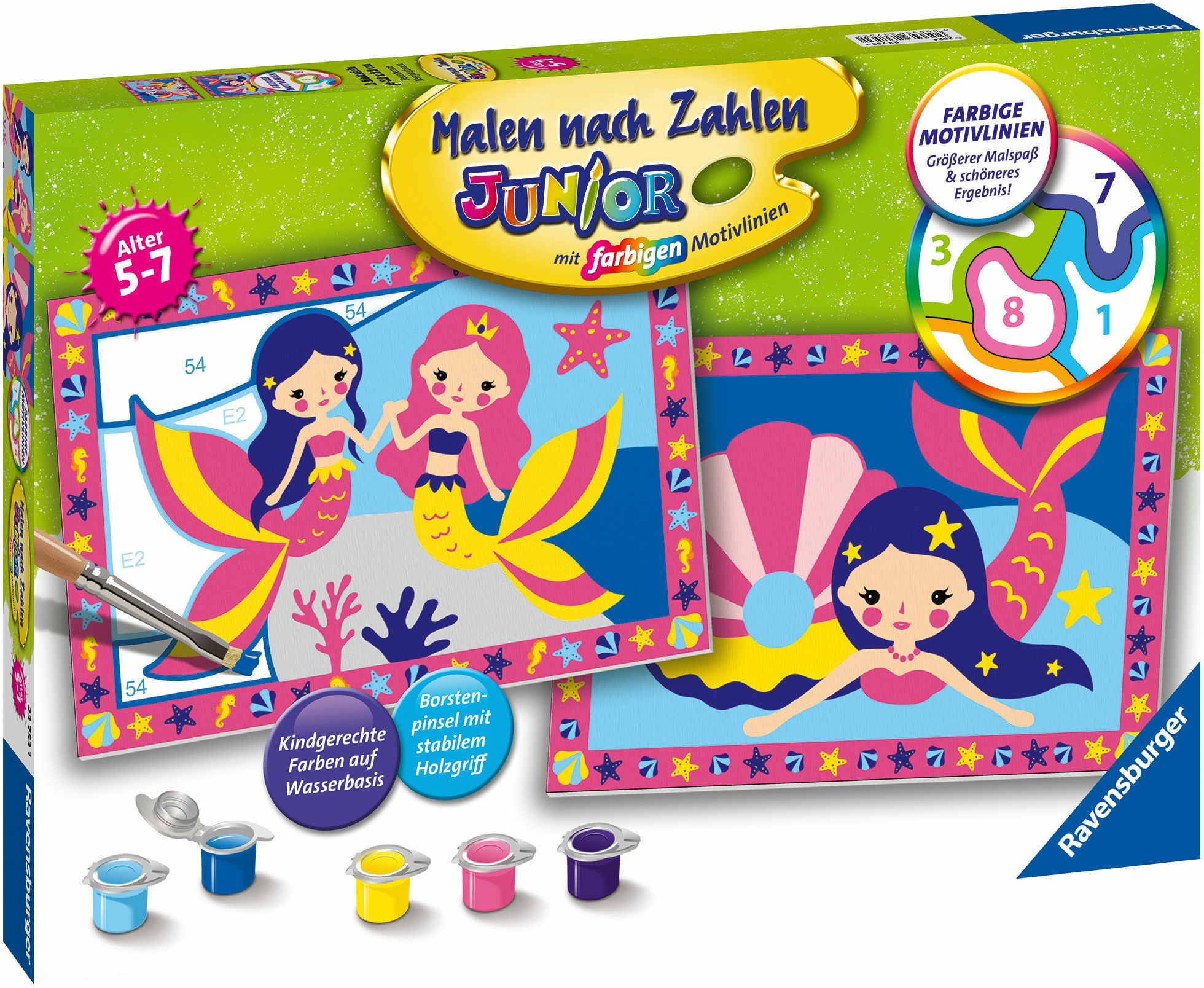 Ravensburger Malen nach Zahlen Junior Bezaubernde Meerjungfrauen 23753