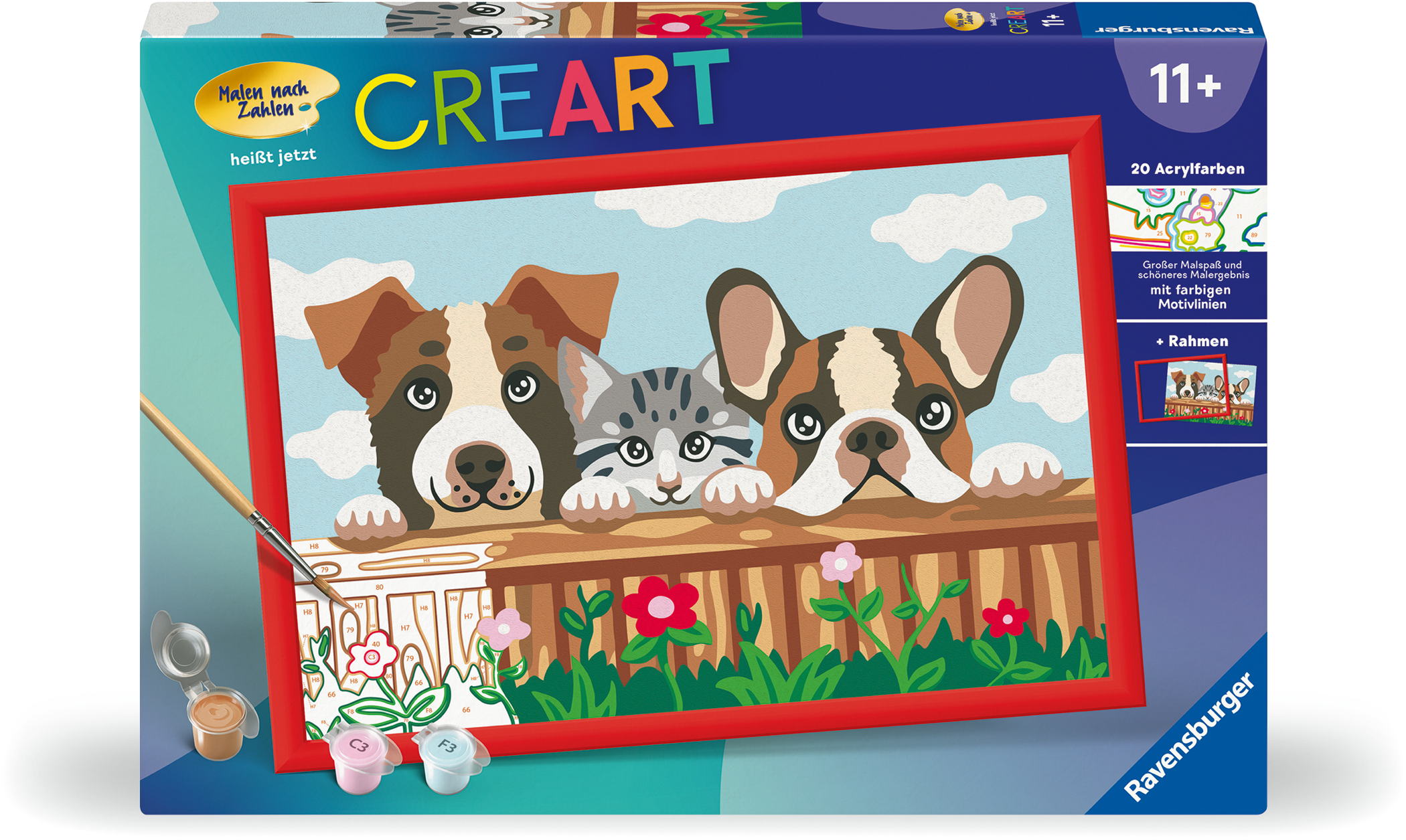 Ravensburger Malen nach Zahlen CREART Serie C Hunde und Katze 23855