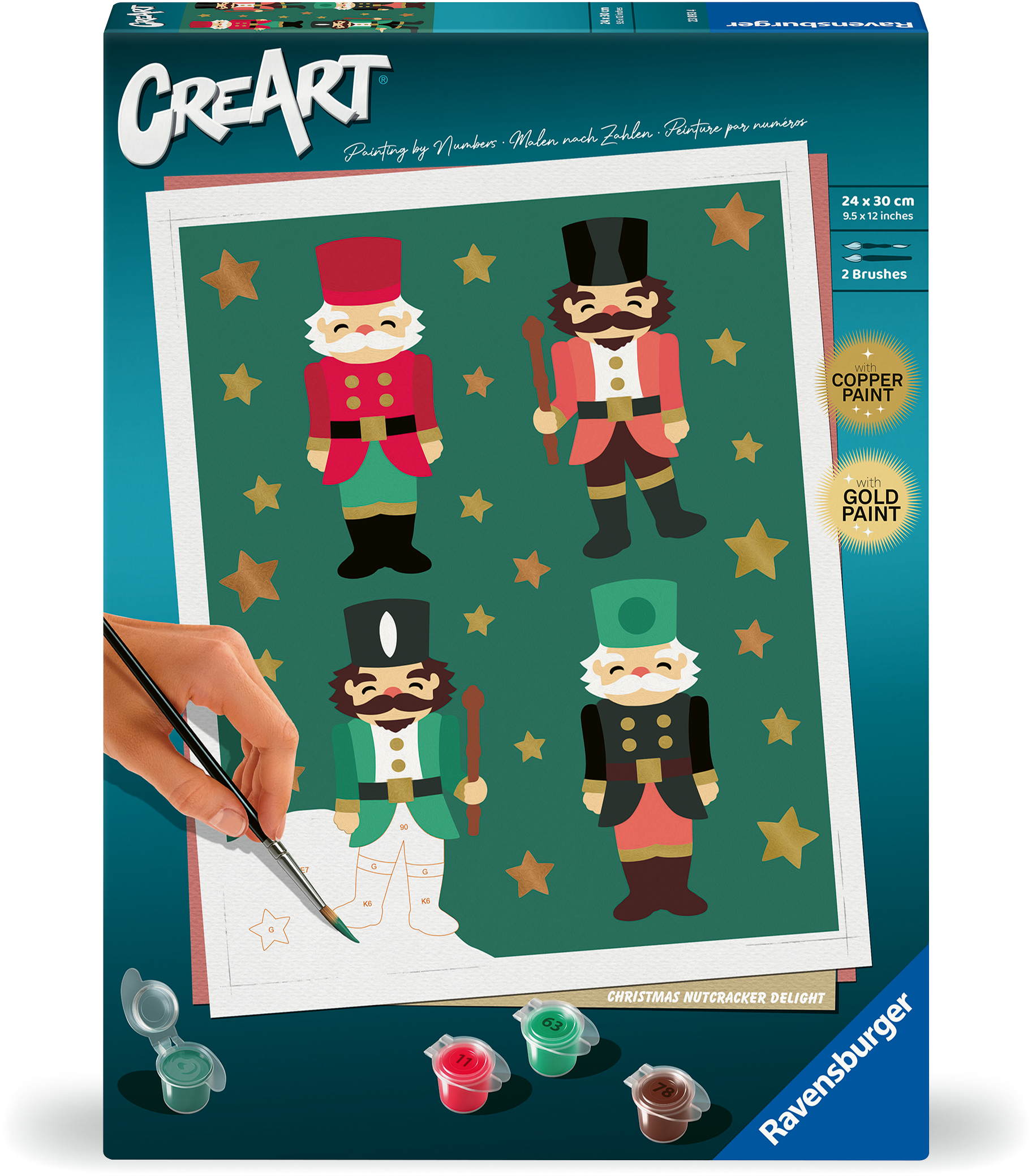 Ravensburger Malen nach Zahlen CREART Trend Serie C Christmas Nutcracker Delight 23893