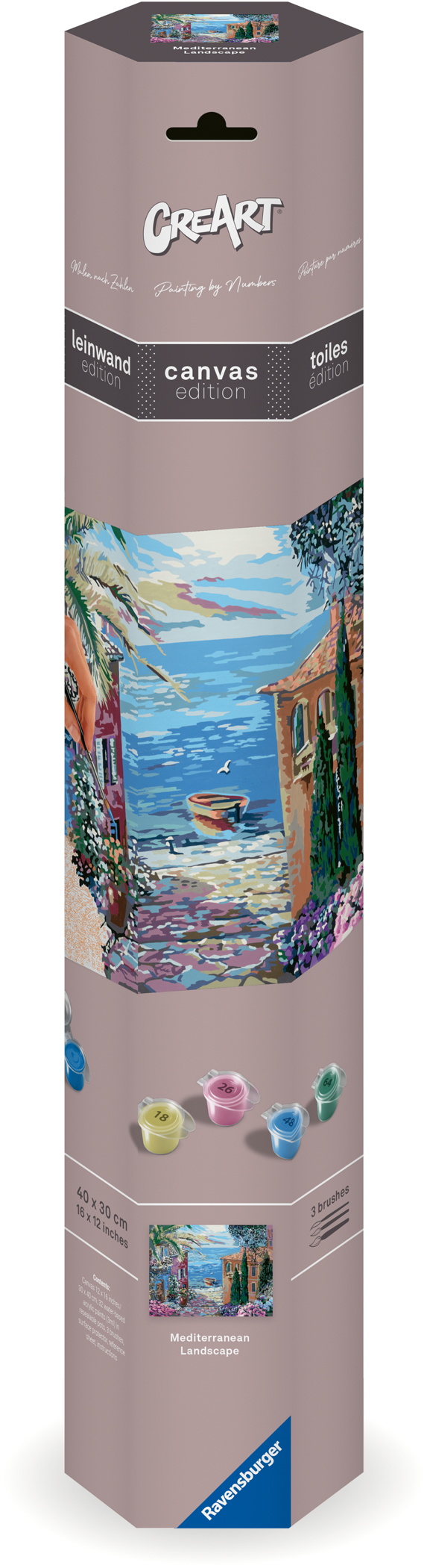 Ravensburger Malen nach Zahlen CREART CANVAS Leinwand Mediterrane Landschaft 23913