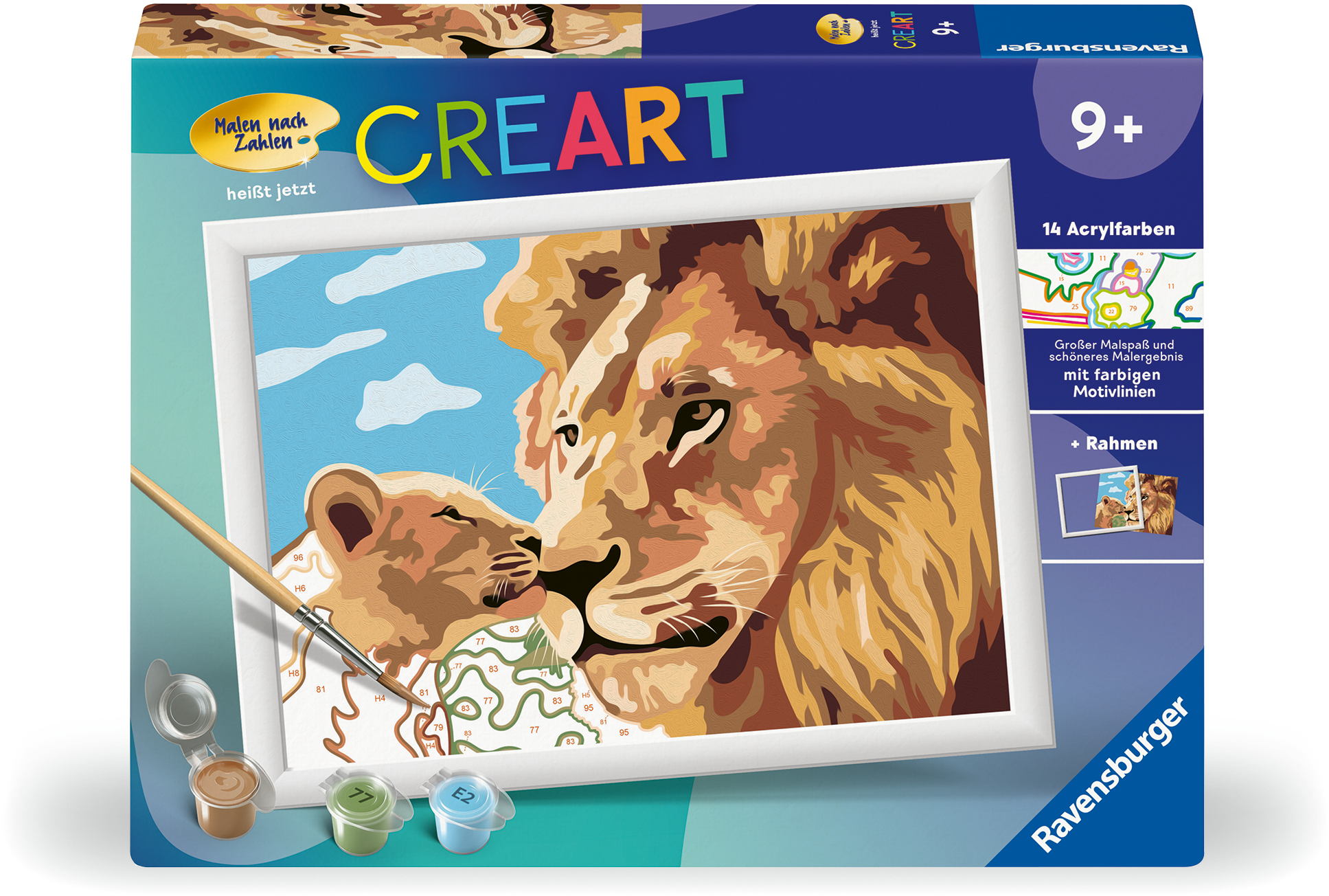 Ravensburger Malen nach Zahlen CREART Serie D Löwe mit Baby 23995