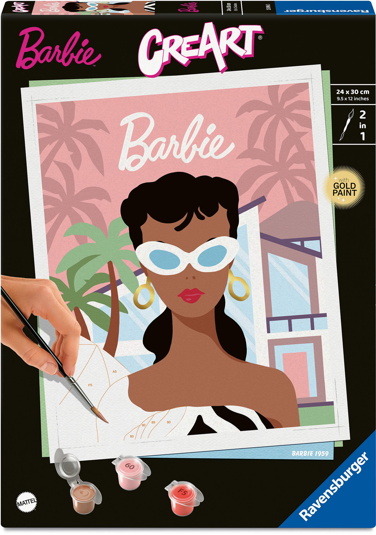 Ravensburger Malen nach Zahlen CREART Trend Serie C Barbie 1959 25896