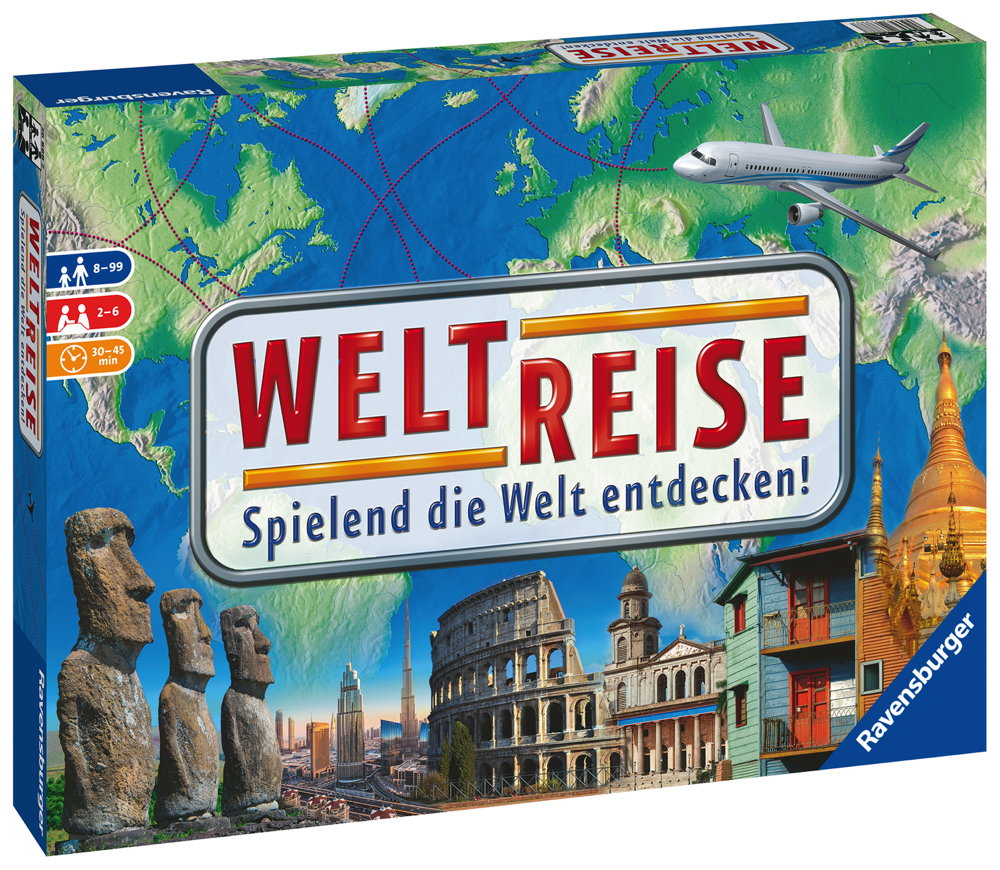 Ravensburger Familienspiel Wettlaufspiel Weltreise 26888