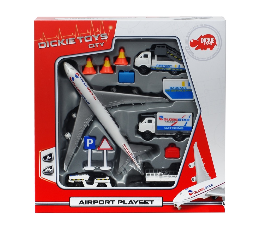 Dickie Spielfahrzeug Spielset Flughafen Go Real / City Airport Playset 203743001
