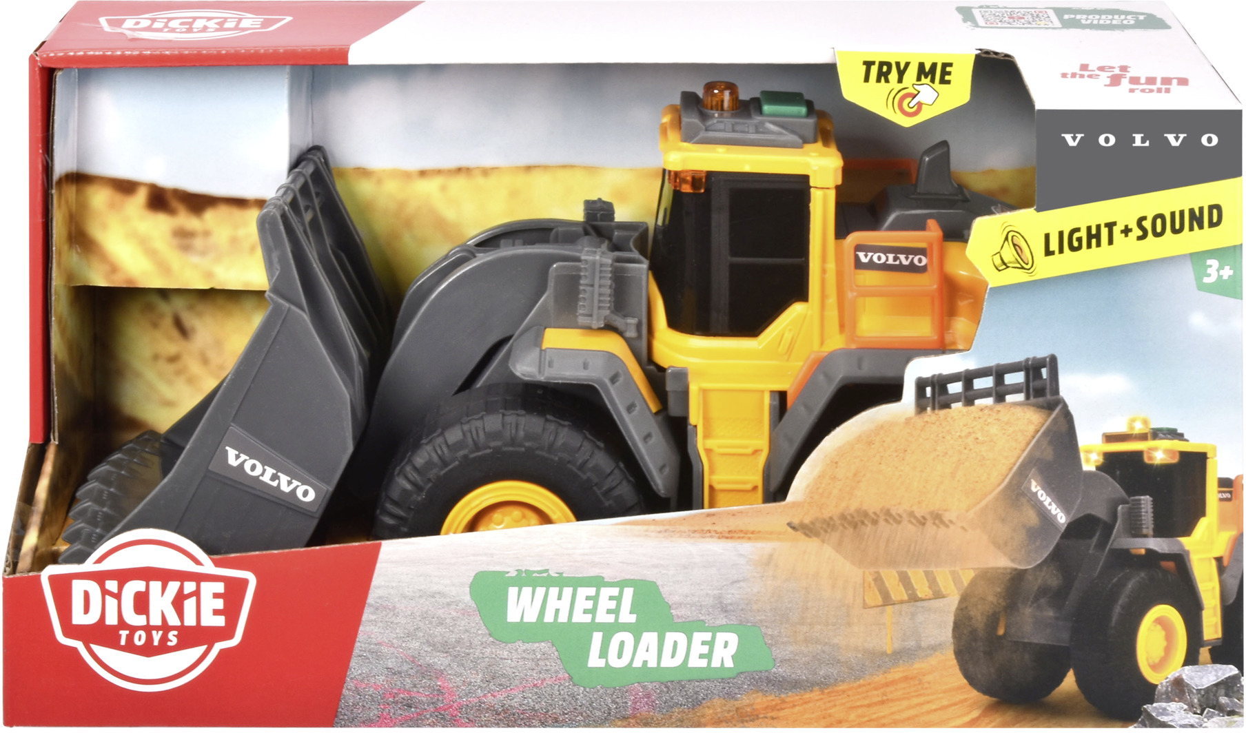 Dickie Spielfahrzeug Baustelle Bagger Auto Go Real / Construction Volvo Wheel Loader 203723006