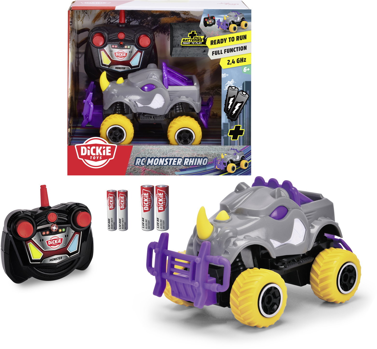 Dickie ferngesteuertes Fahrzeug Auto Go Action RC Monster Rhino 203752023