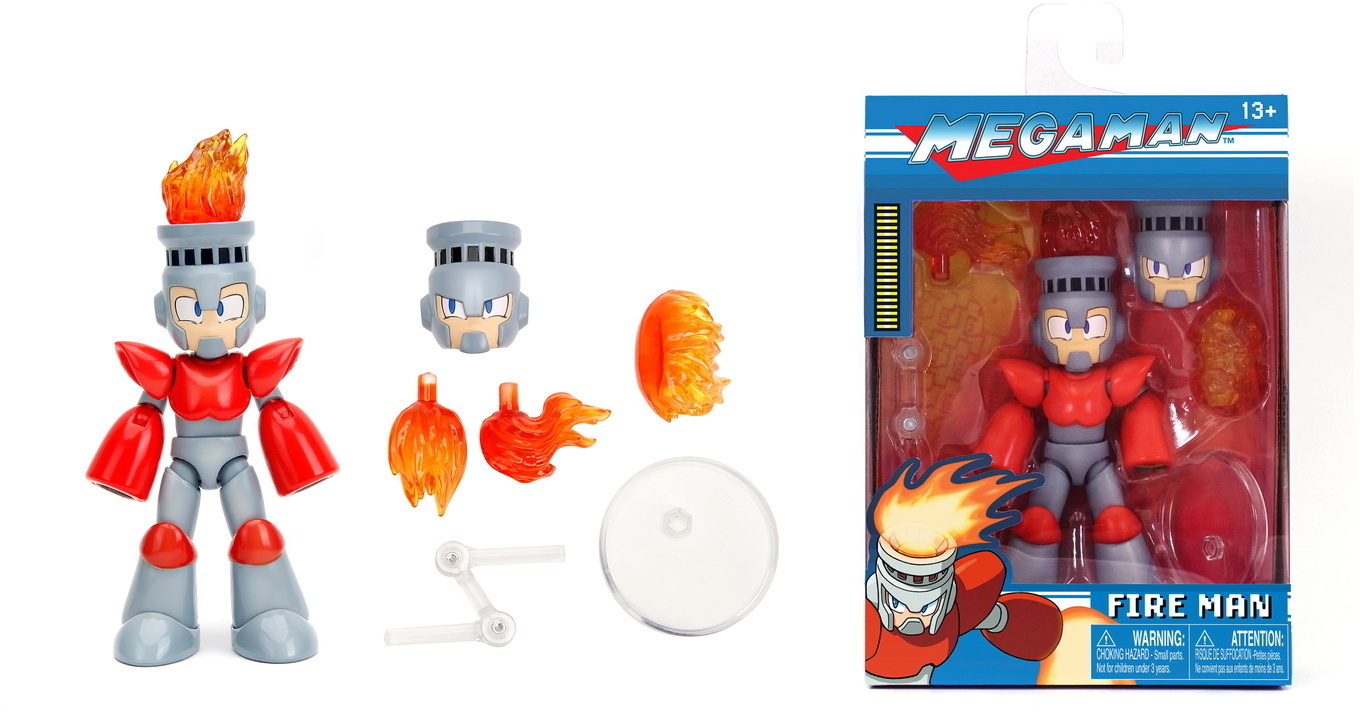 Jada Sammelfigur Action Figur Mega Man Fire Man 4,5 Zoll 11,5 cm 9334222314R00