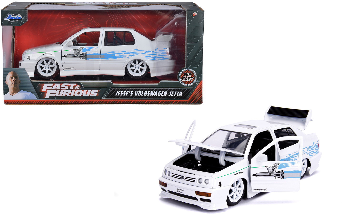 Jada Modellauto Hollywood Rides Fast&Furious 1995 Volkswagen Jetta 1:24 9399591314R00