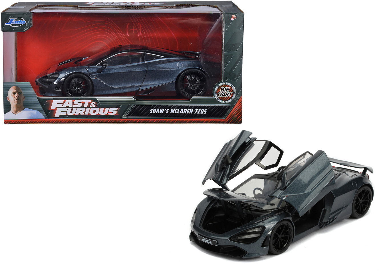 Jada Modellauto Hollywood Rides Fast & Furious Shaw's McLaren 720S 1:24 9330754314R00
