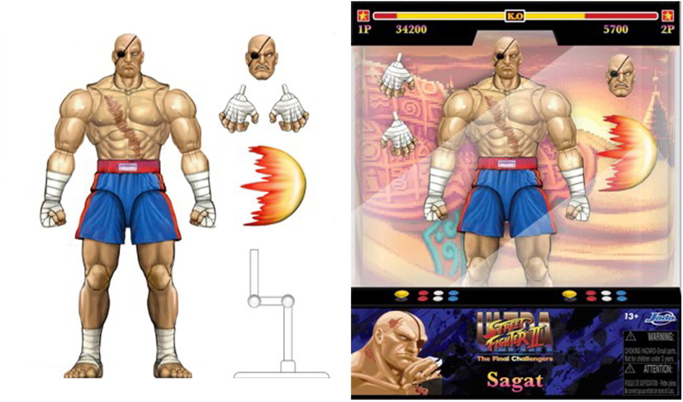 Jada Sammelfigur Street Fighter II Sagat Figur 9335171314R00