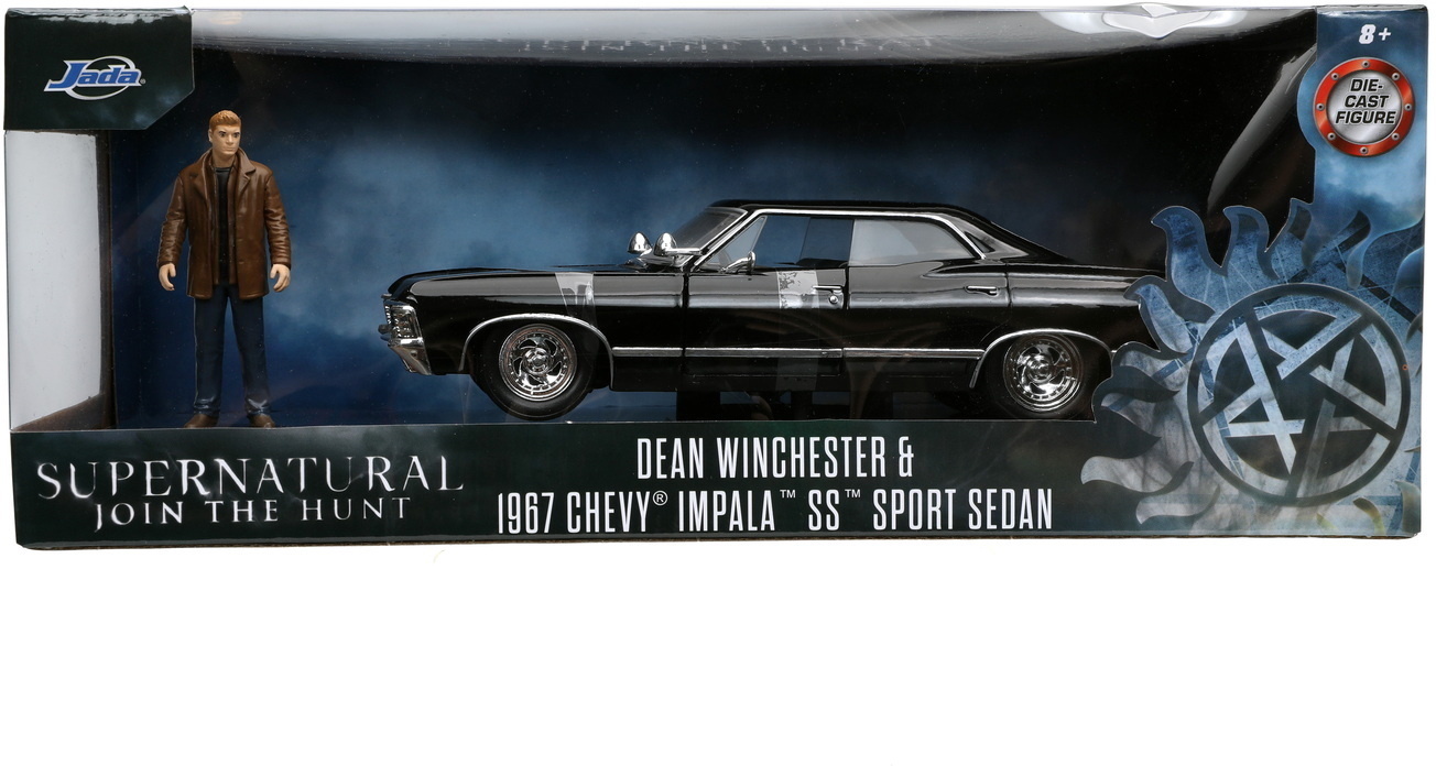 Jada Modellauto Hollywood Rides Supernatural Dean Winchester 1967 Chevy Impala 1:24 9332250314R00