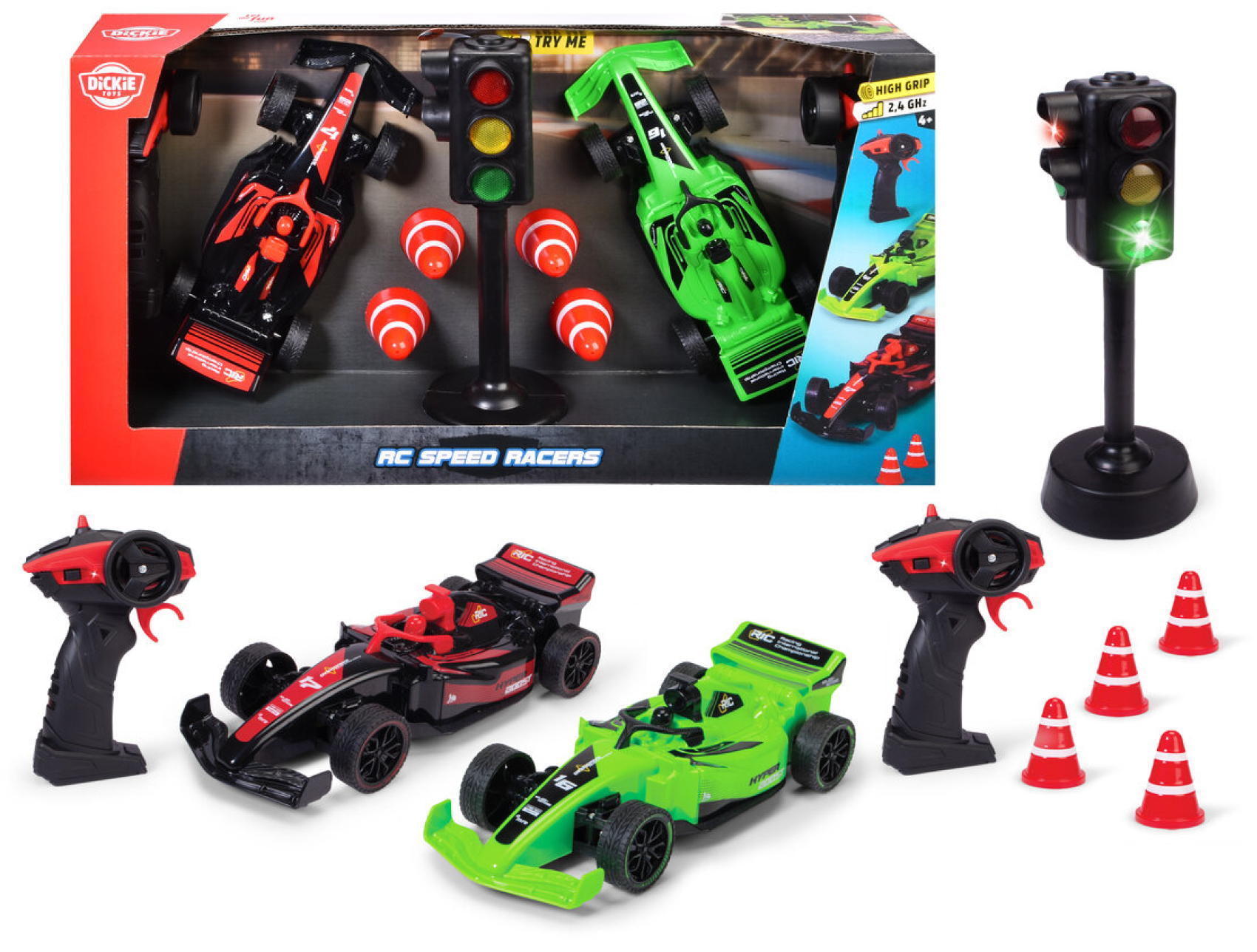 Dickie ferngesteuertes Fahrzeug Auto Go Crazy RC Speed Racers 2er Pack 201107006