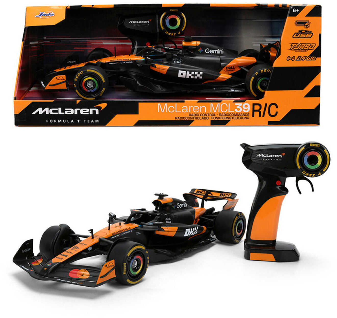 Jada ferngesteuertes Fahrzeug Auto RC McLaren Racing Team 1:16 9337709314R00