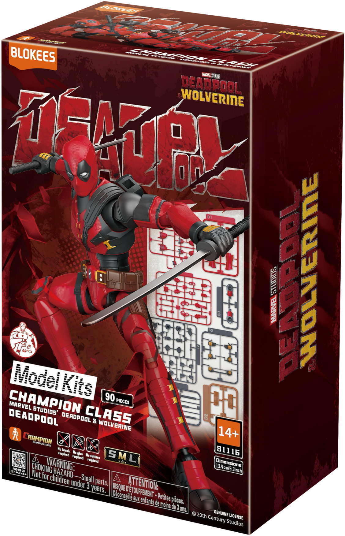 Dickie Blokees Marvel Deadpool Bausatz bewegliche Figur 86 Teile 201122021
