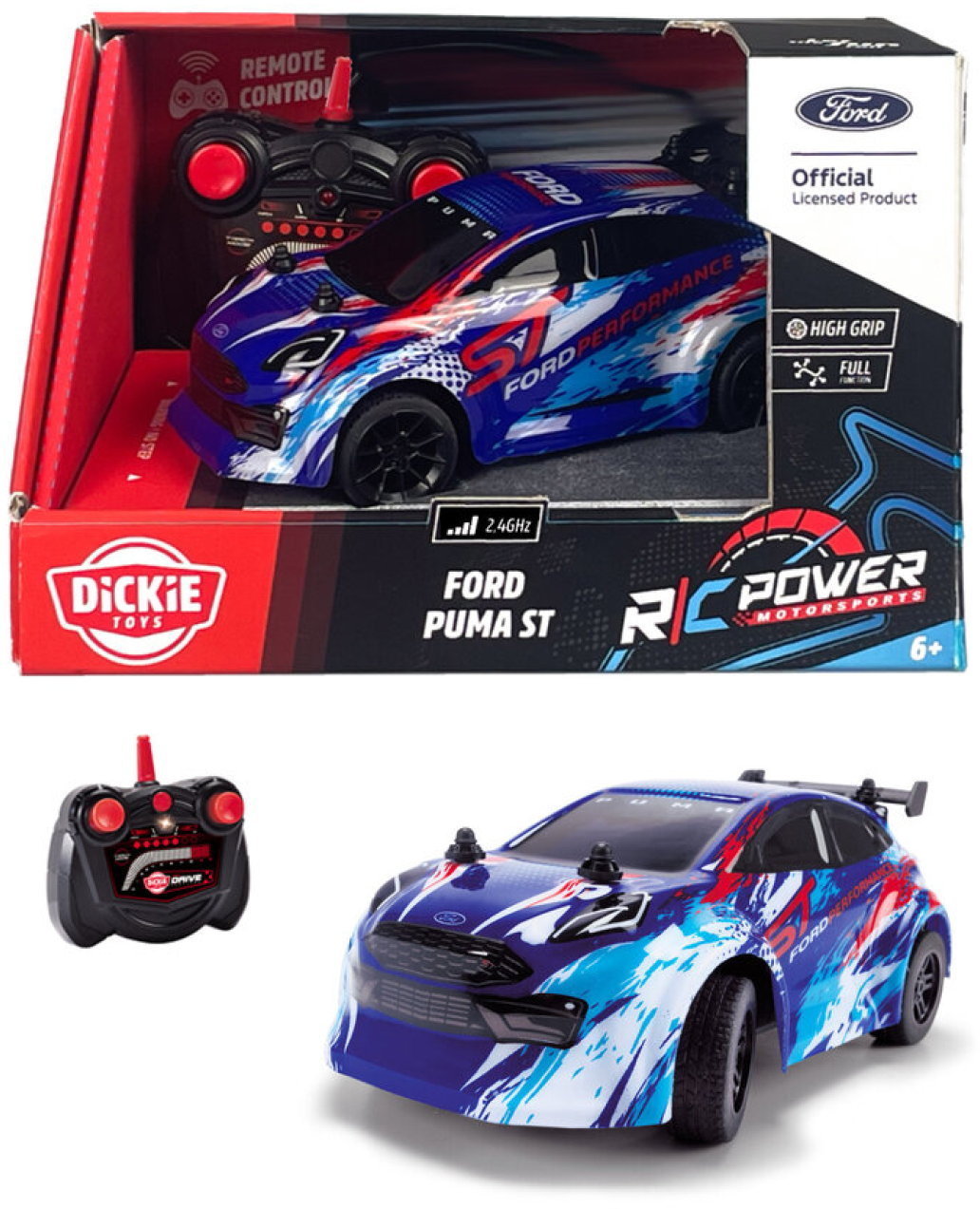 Dickie ferngesteuertes Fahrzeug Auto Go Crazy RC Ford Puma ST 201102007