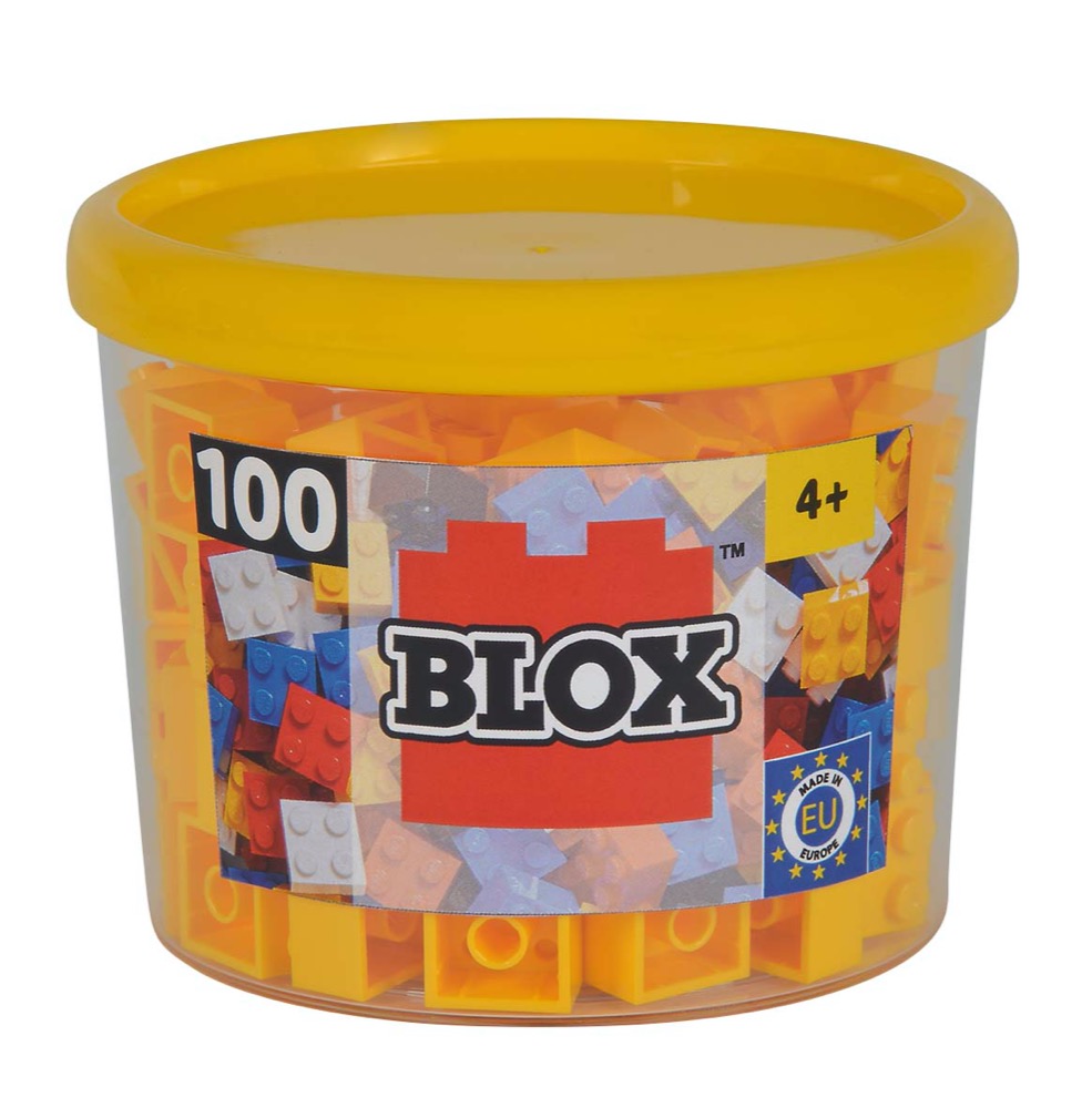 Simba Konstruktionsspielzeug Bausteine Blox 100 Teile 4er gelb 104114110