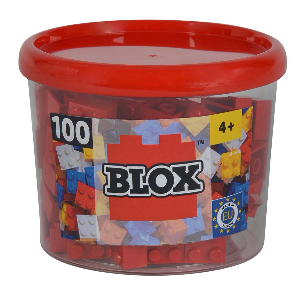 Simba Konstruktionsspielzeug Bausteine Blox 100 Teile 4er rot 104114111