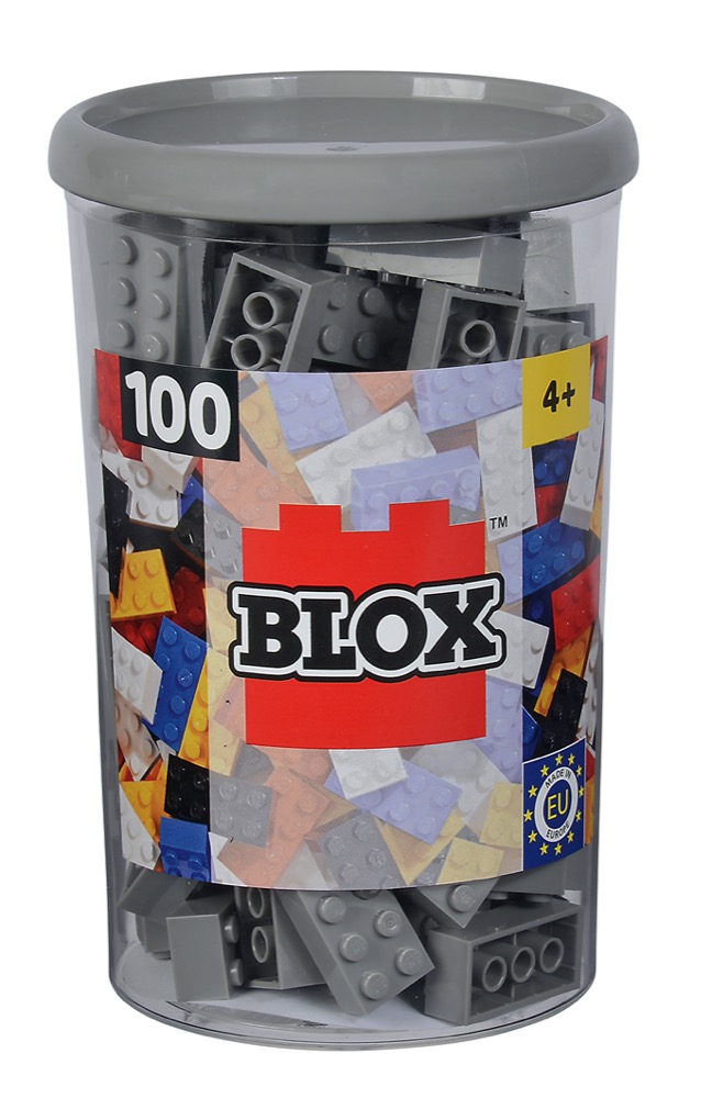 Simba Konstruktionsspielzeug Bausteine Blox 100 Teile 8er grau 104114544