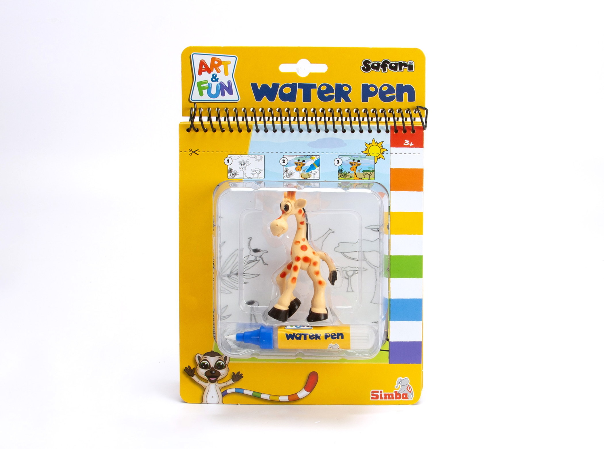 Simba Spielzeug Malen ART & FUN Water Pen Safari Malbuch 106334635