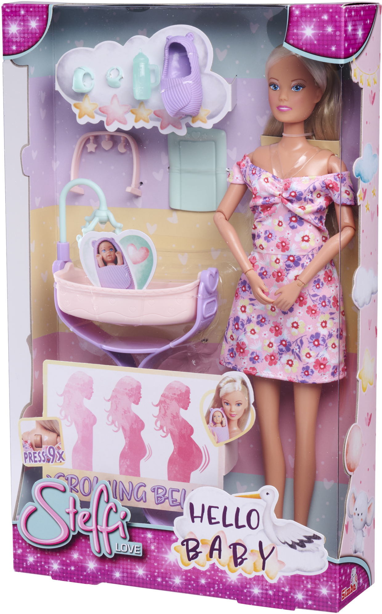 Simba Puppe Steffi Love Hello Baby mit wachsendem Bauch 105733680