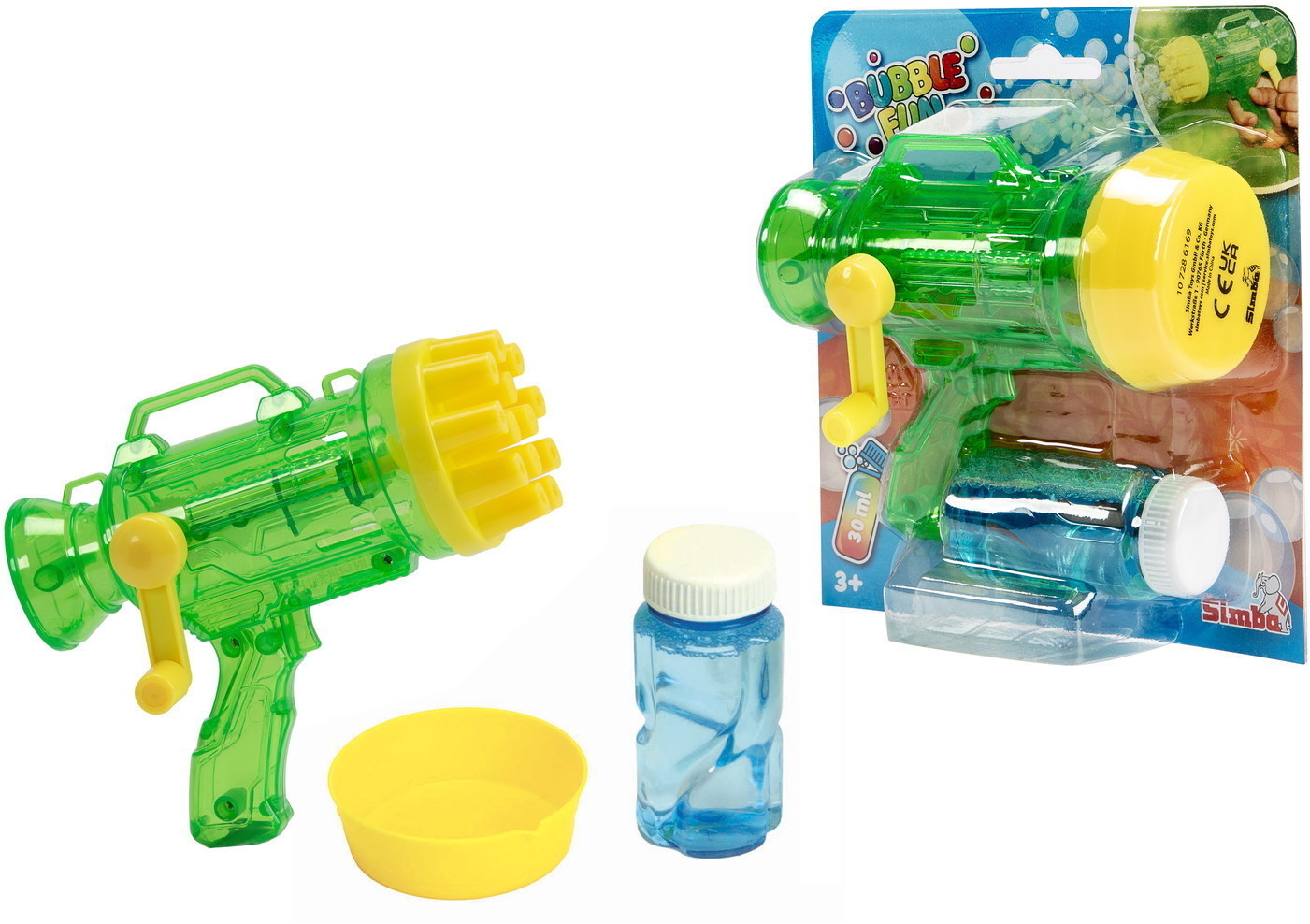 Simba Outdoor Spielzeug Seifenblasenpistole mit Kurbel Bubble Fun 107286169