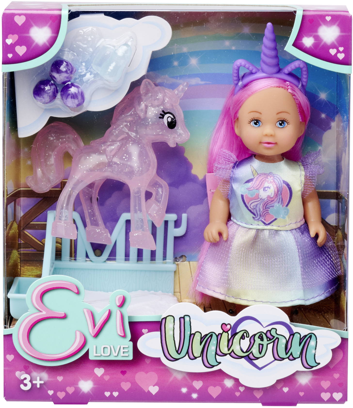 Simba Puppe Evi Love mit Unicorn Einhorn 105733728
