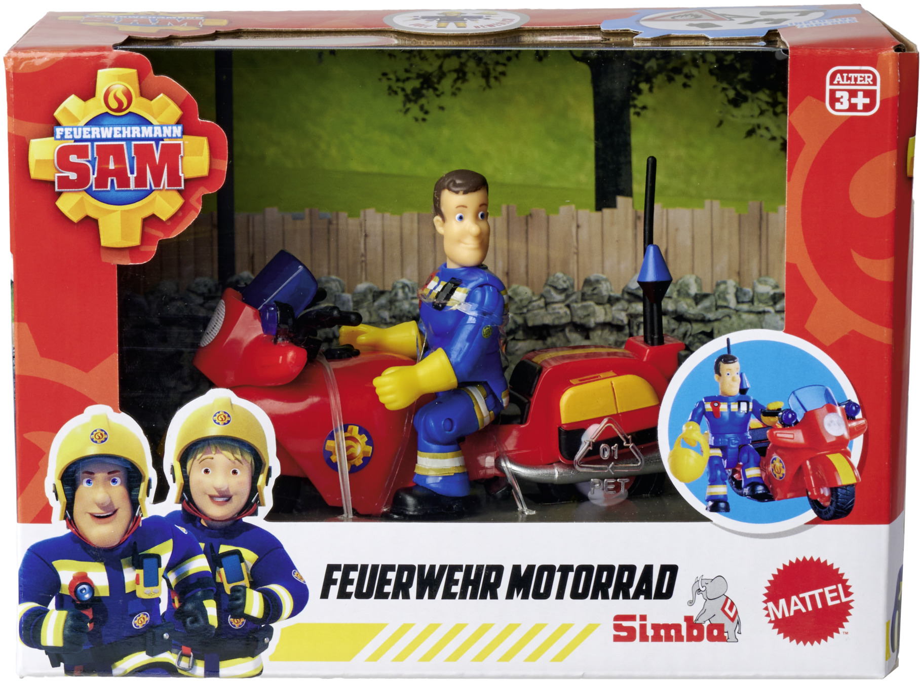 Simba Spielfahrzeug Feuerwehr Feuerwehrmann Sam Motorrad mit Figur 109252654