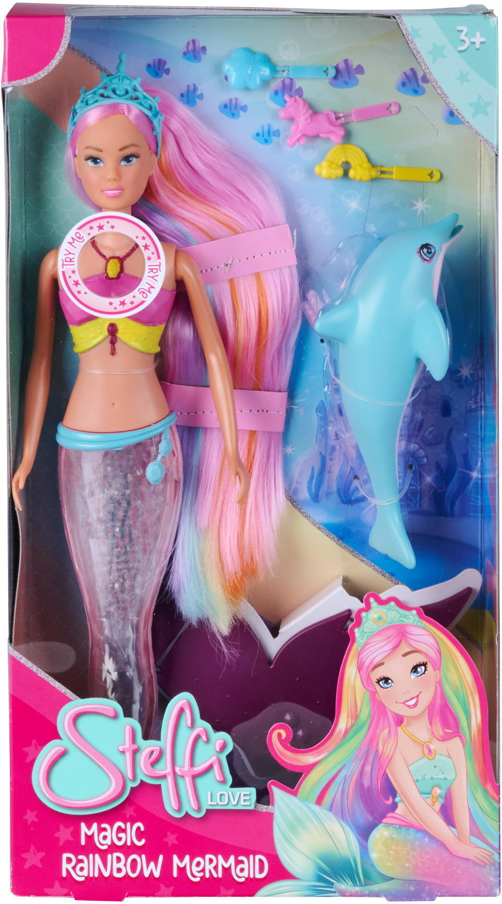 Simba Puppe Steffi Love Mermazing Meerjungfrau mit Delfinfreund 105733936