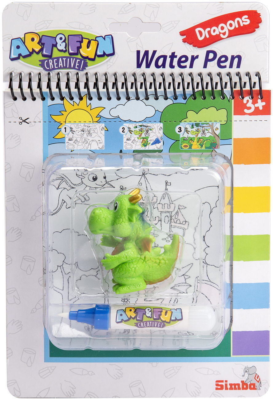 Simba Spielzeug Malen ART & FUN Water Pen Drache Malbuch + Spielfigur 106334768