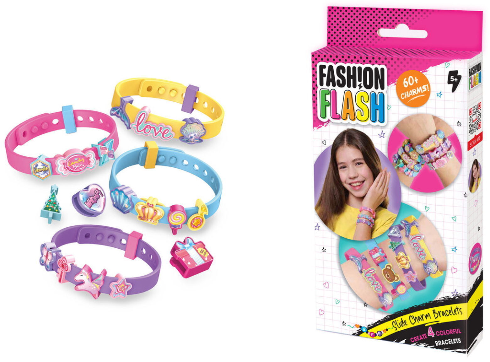 Simba Kreativität Fashion Flash Slide-Charm Armband für 4 Armbänder 105560247