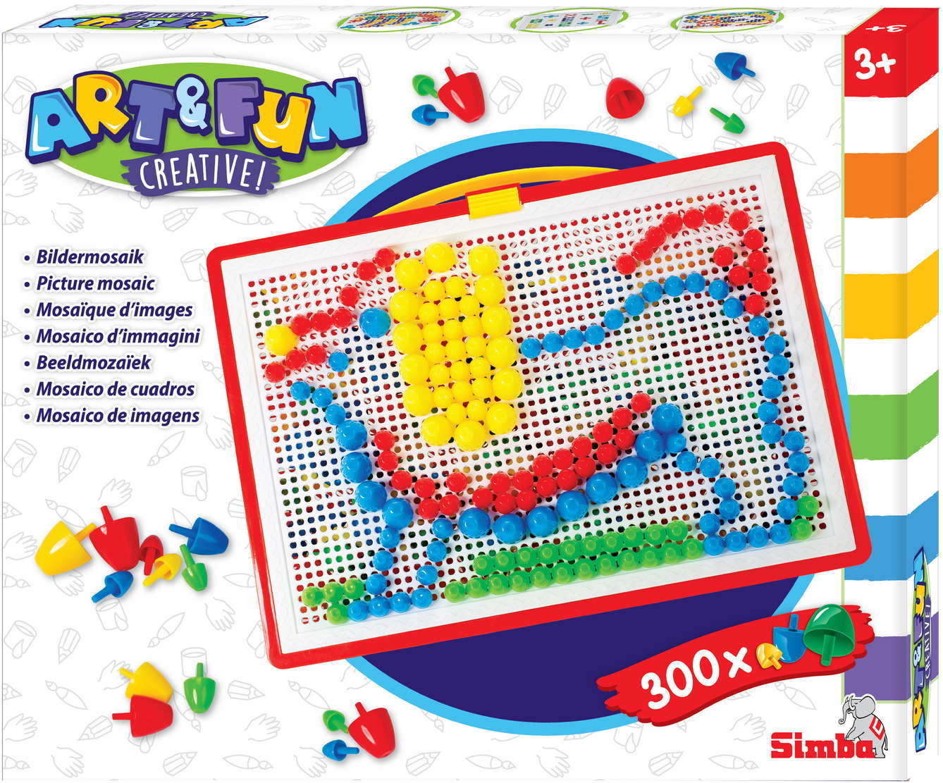 Simba Spielzeug Kreativität ART & FUN Mosaik-Set im Koffer 106304791
