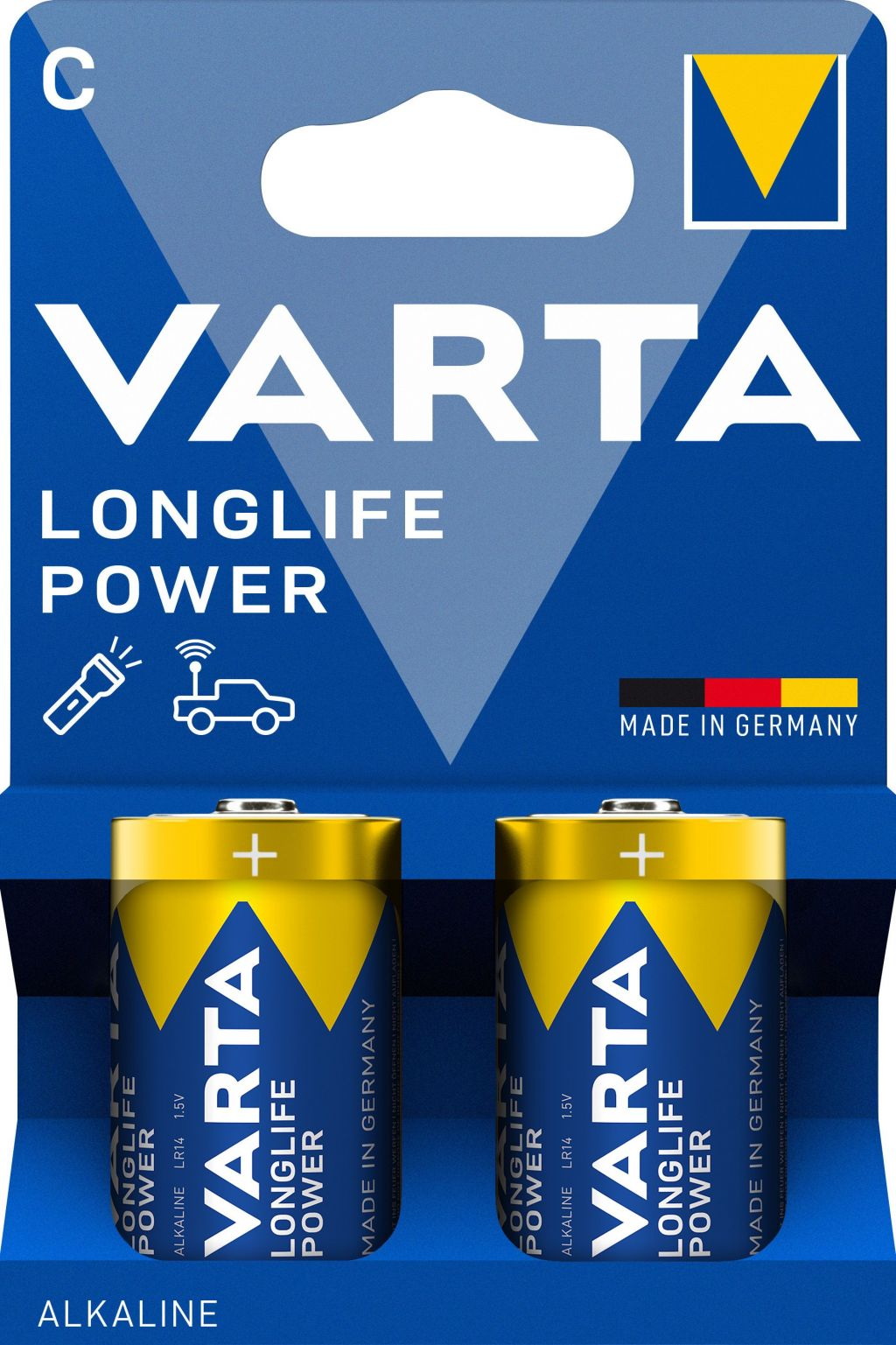 20 Varta 4914 Longlife Power C / Baby Alkaline Batterien im 2er Blister
