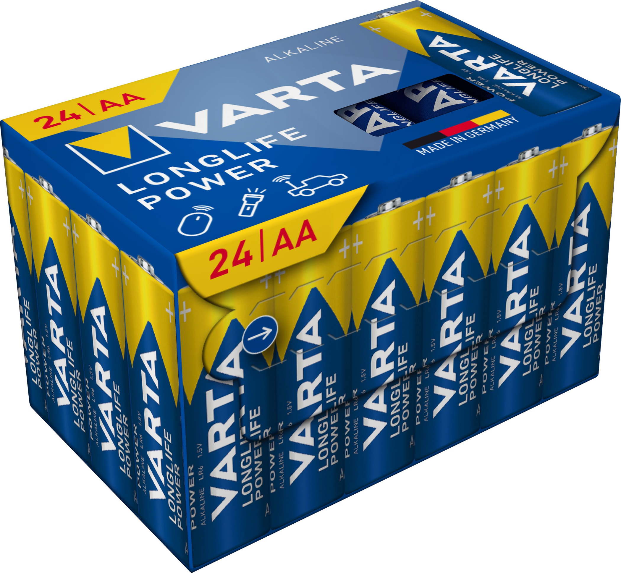 24 Varta 4906 Longlife Power AA / Mignon Alkaline Batterien in 24er Cube Box