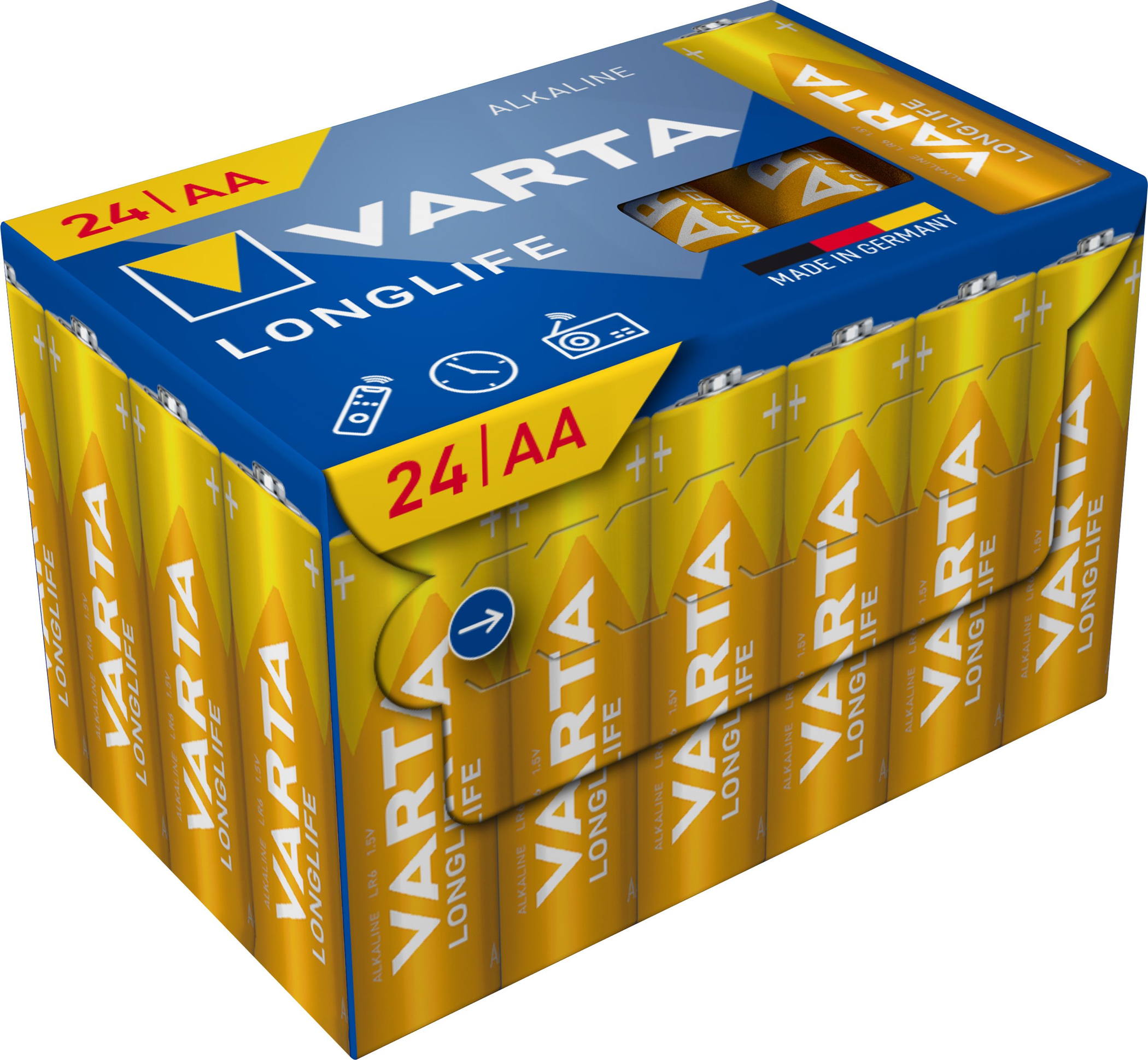 240 Varta 4106 Longlife AA / Mignon Alkaline Batterien in 24er Cube Box