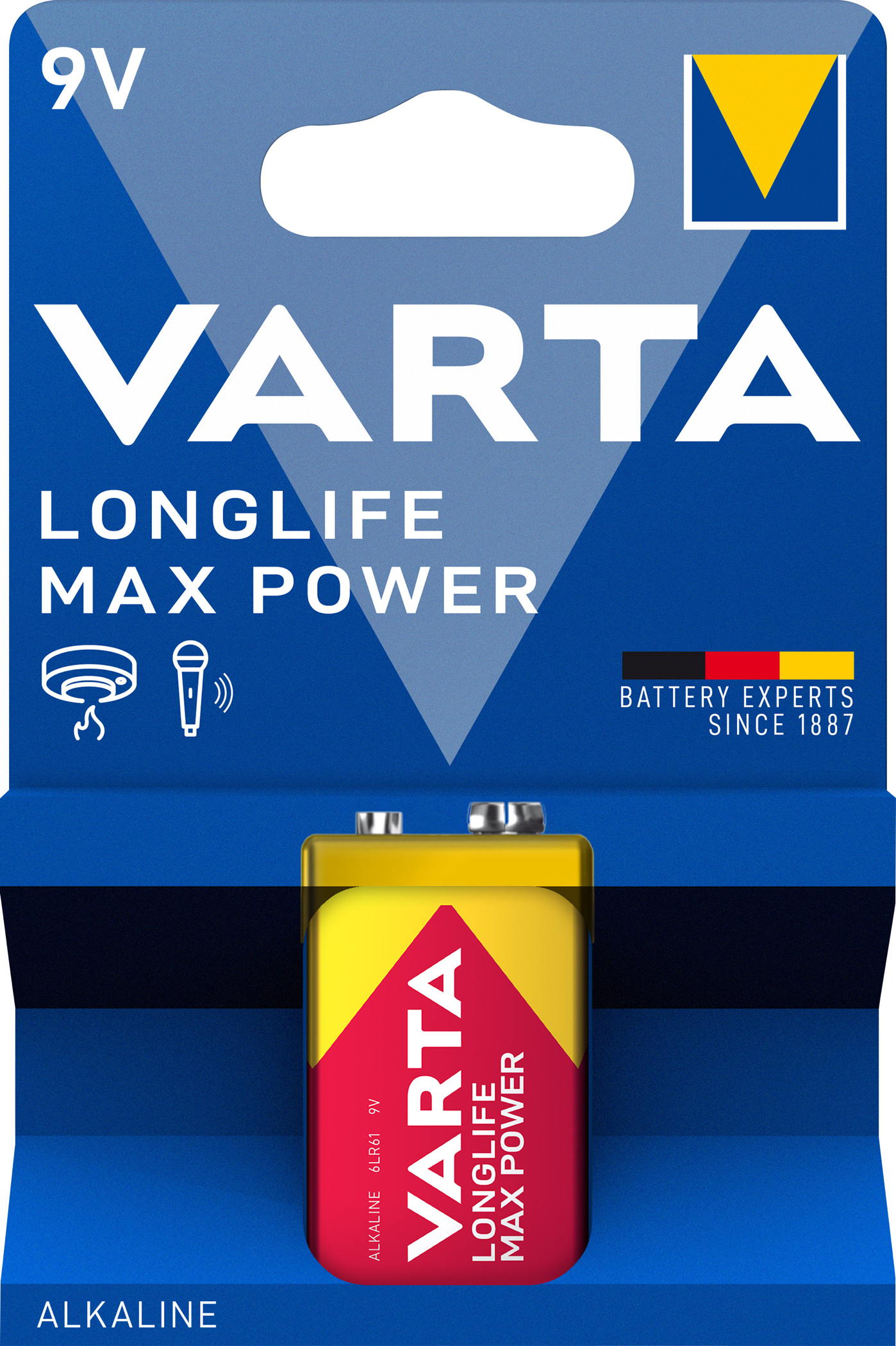 10 Varta 4722 Longlife Max Power 9V Block Alkaline Batterien Blister