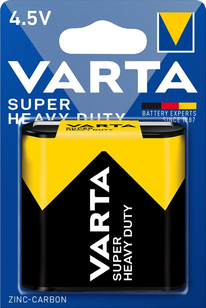 10 Varta 2012 Super Heavy Duty 4,5V Zink-Kohle Batterien Blister