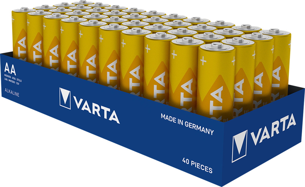 200 Varta 4106 Longlife AA / Mignon Alkaline Batterien im 40er Tray