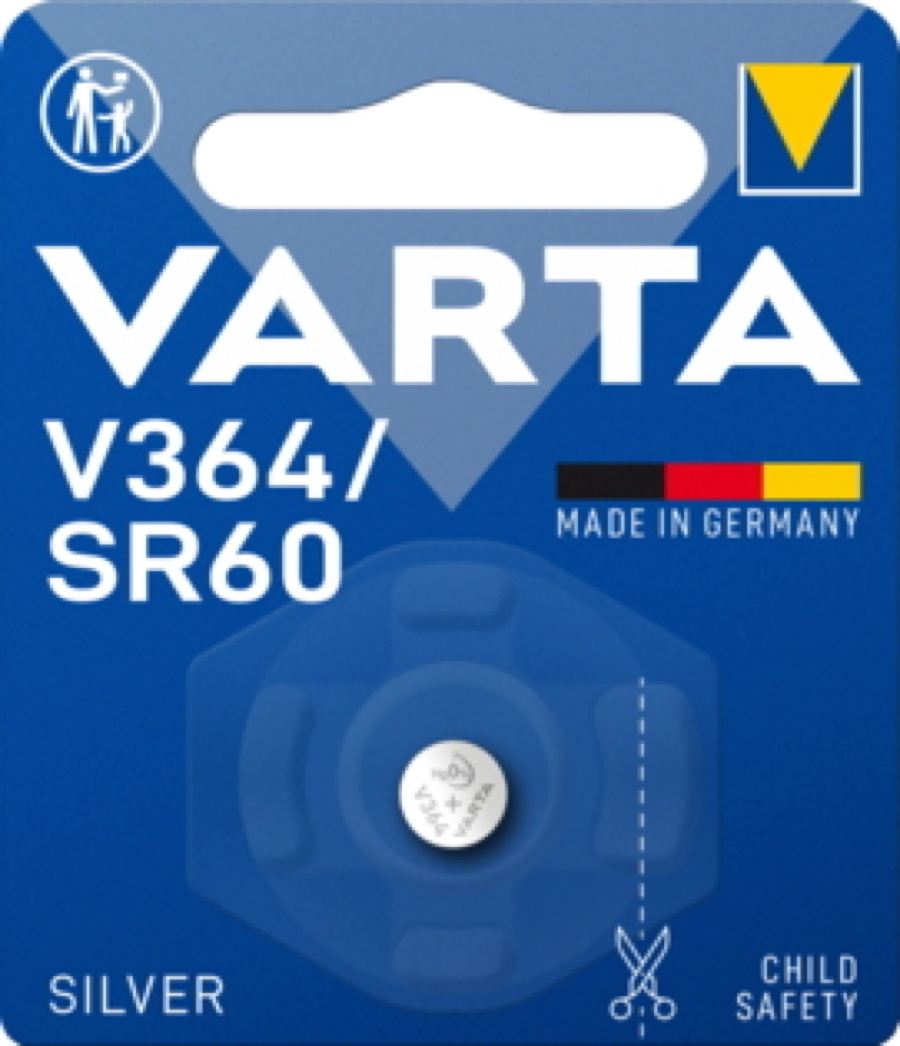 20 Varta Watch V 364 / SR60 Silver Oxide Uhrenbatterien im 2er Blister